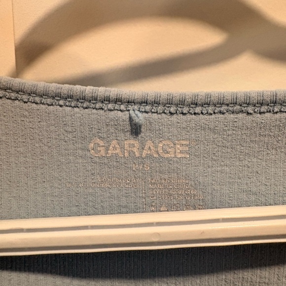 Garage Light Blue Ribbed Crop Top - Picture 2 of 3